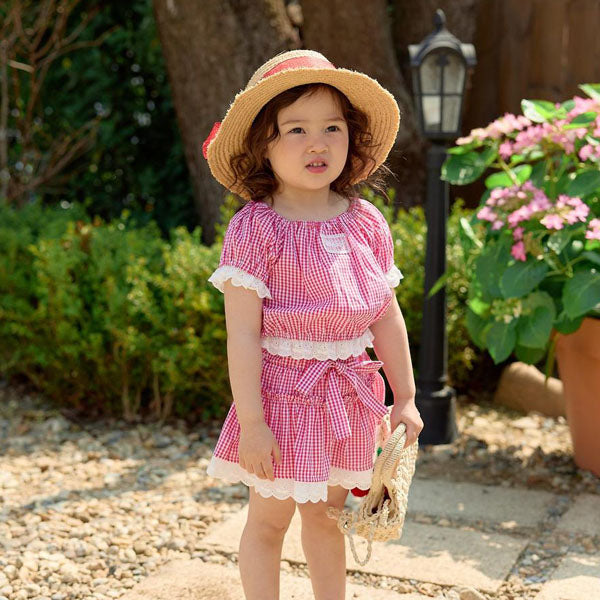 Cherry Blouse Korean toddler blouse in red made in Korea