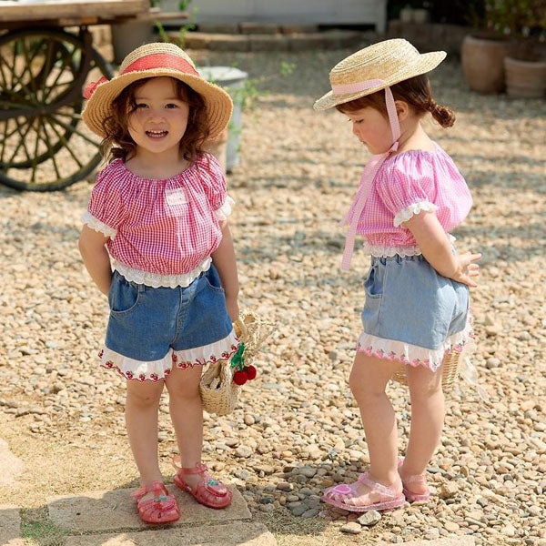 Karina Denim Pants Korean toddler pants in light denim made in Korea