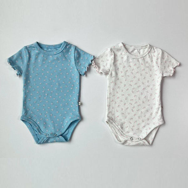 Brandy Short Sleeve Bodysuit Korean infant bodysuit in ivory made in Korea