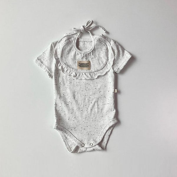 Summer Oreo Bodysuit Korean infant bodysuit in ivory made in Korea