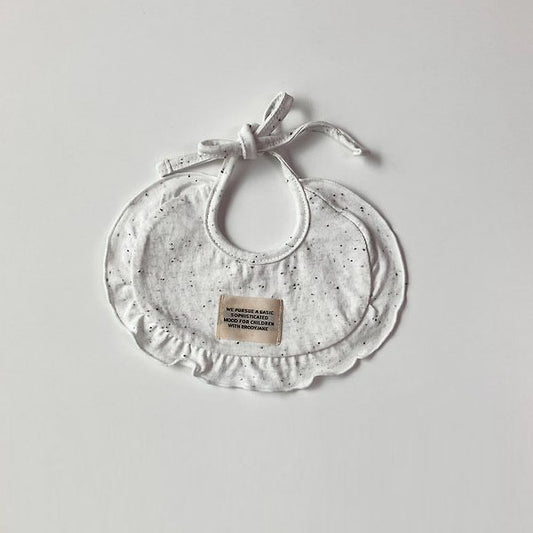 Summer Oreo Bib Korean infant accessory in ivory made in Korea