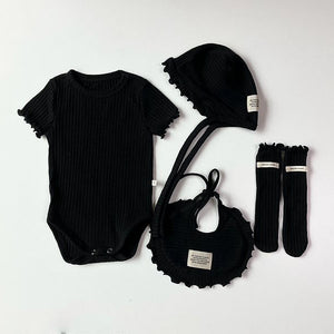 Black Ruffle Bonnet