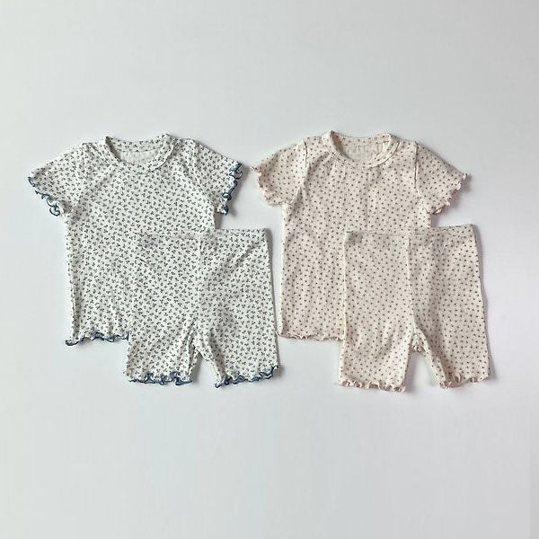 Antu Short Sleeve Set-Up Korean infant set in pink made in Korea