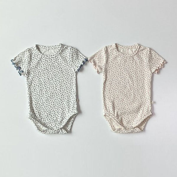 Antu Short Sleeve Bodysuit Korean infant bodysuit in pink made in Korea