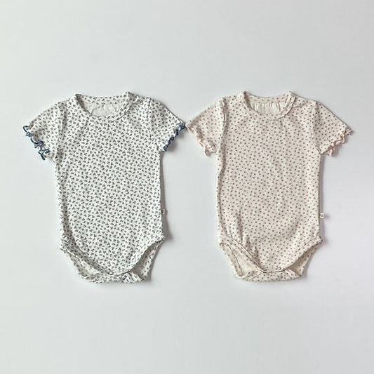 Antu Short Sleeve Bodysuit Korean infant bodysuit in pink made in Korea