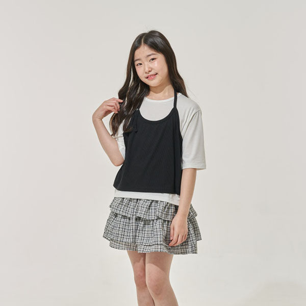 Halter Neck Tee Korean juniors t-shirt in ivory made in Korea