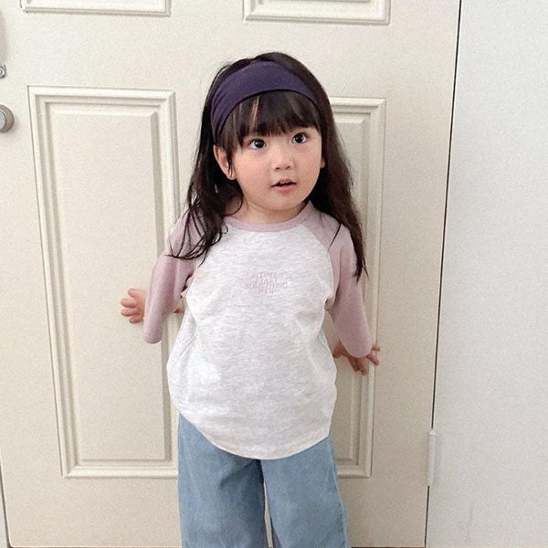Goods Raglan Tee Korean toddler t-shirt in pink made in Korea