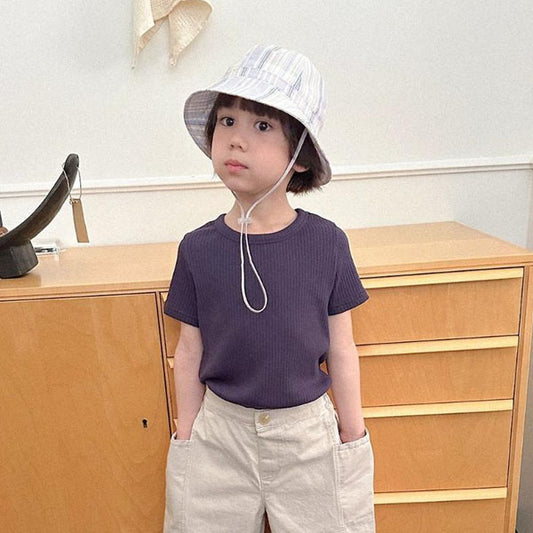 Matthew Short Sleeve Tee Korean toddler t-shirt in sky blue made in Korea