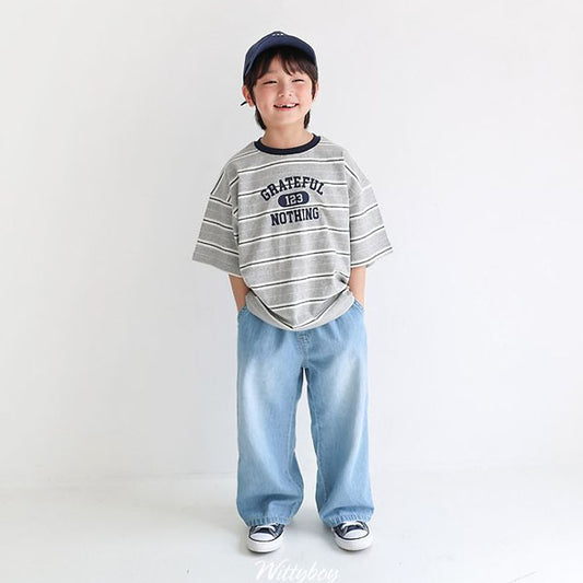 Like Summer Denim Korean toddler pants in one color made in Korea