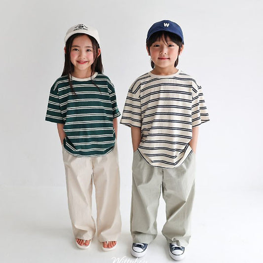Light Cotton Pants Korean toddler pants in cream beige made in Korea