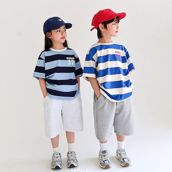 My Bermuda Training Set Korean toddler set in light heather made in Korea