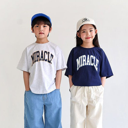 Miracle Tee Korean toddler t-shirt in light heather made in Korea