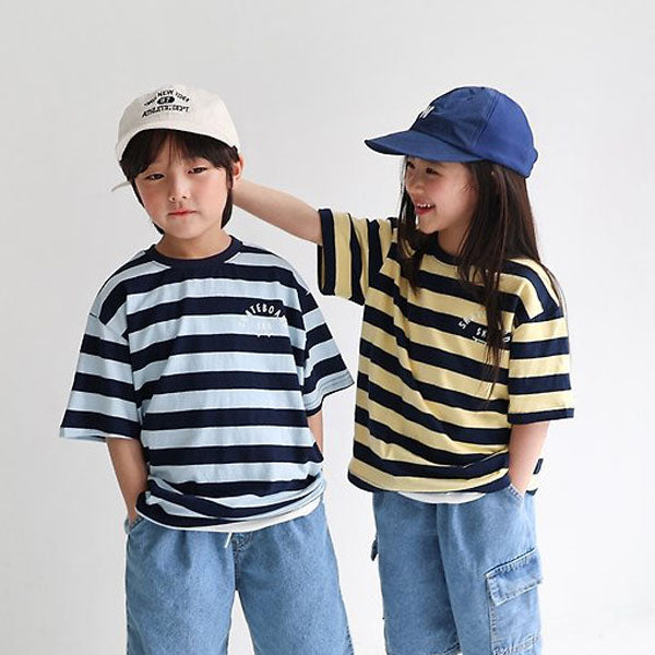 Skate Tee Korean toddler t-shirt in sky blue made in Korea