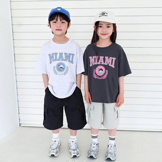 Sierra Cargo Bermuda Shorts Korean toddler shorts in ash beige made in Korea
