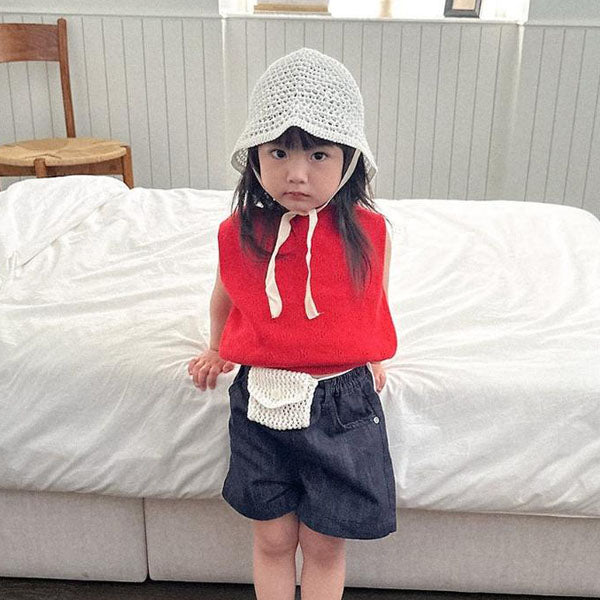 Muse Vest Korean toddler jacket in red made in Korea