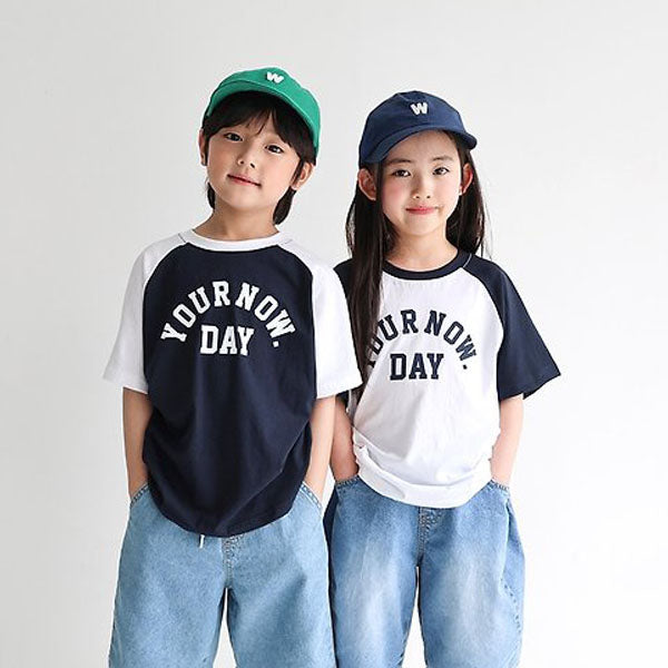 Your Raglan Tee Korean toddler t-shirt in sleeve ivory made in Korea