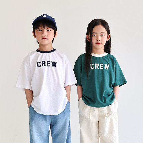 Crew Tee Korean toddler t-shirt in ivory made in Korea
