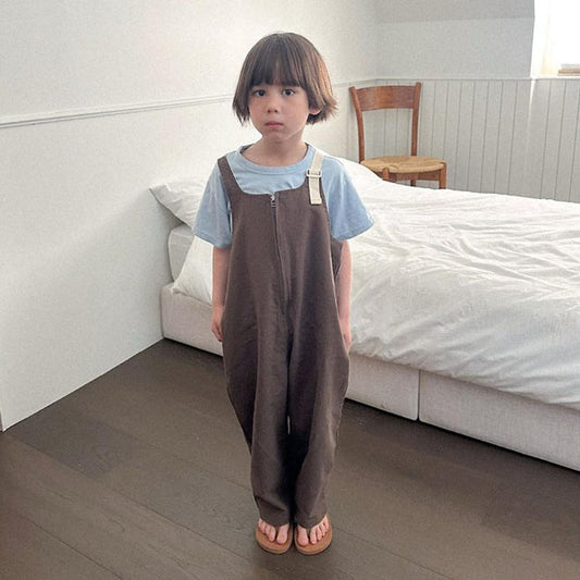 Nova Overalls Korean toddler overall in brown made in Korea