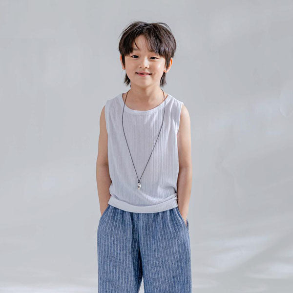 Soft Tank Top Korean toddler tank top in white made in Korea