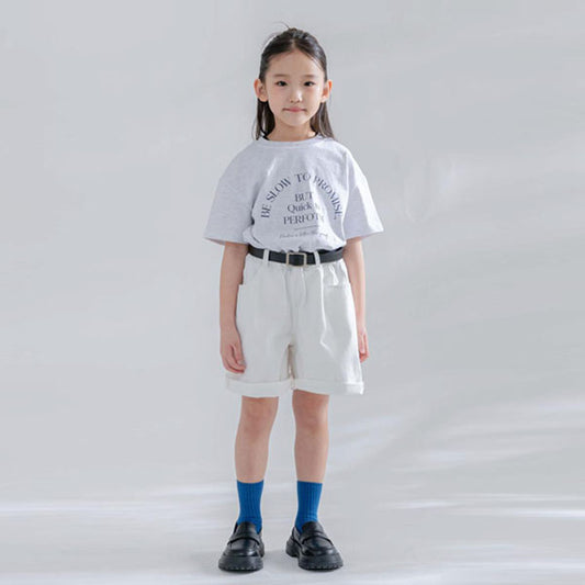 Normal Cotton Shorts Korean toddler shorts in white made in Korea