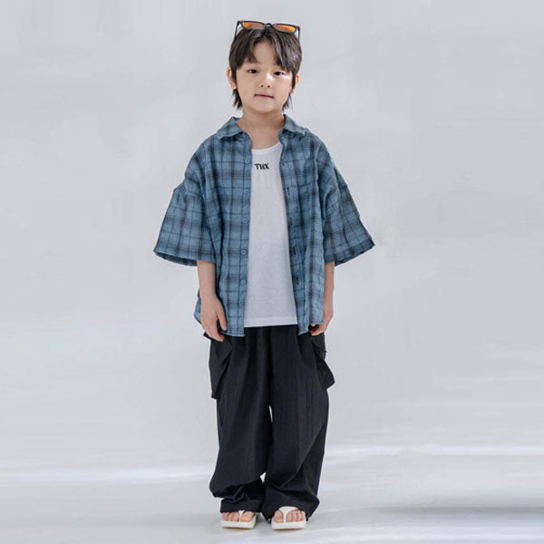 Crisp Curve Cargo Pants Korean toddler cargos in white made in Korea