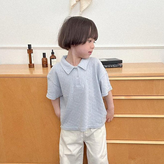 Bobo Collar Tee Korean toddler t-shirt in ivory made in Korea