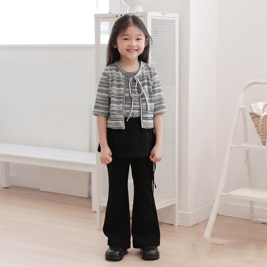 Side Wrap Pants Korean toddler pants in black made in Korea
