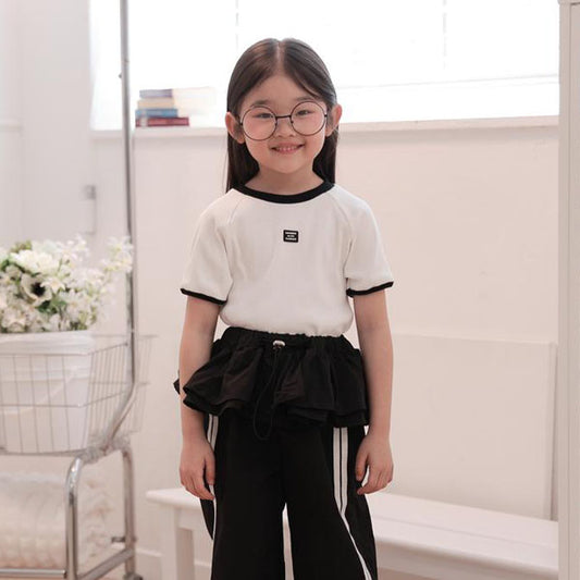 Patch Pop Raglan Tee Korean toddler t-shirt in white made in Korea