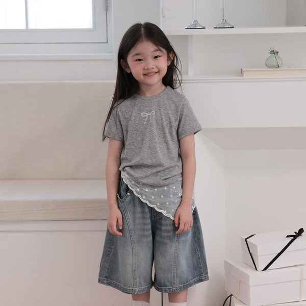 Soft Layer Tee Korean toddler t-shirt in gray made in Korea