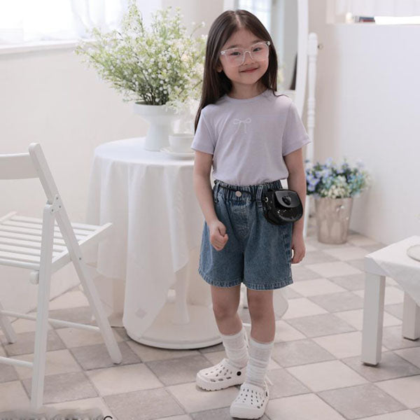 Summer Denim Korean toddler pants in denim made in Korea