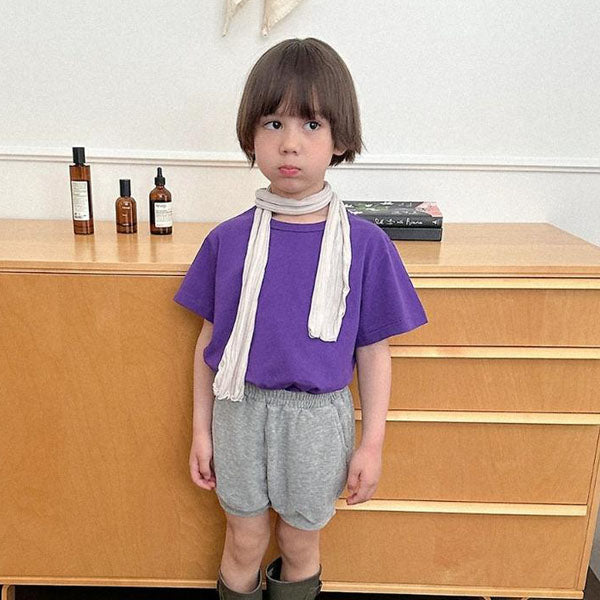 Vivid Flow Tee Korean toddler t-shirt in purple made in Korea