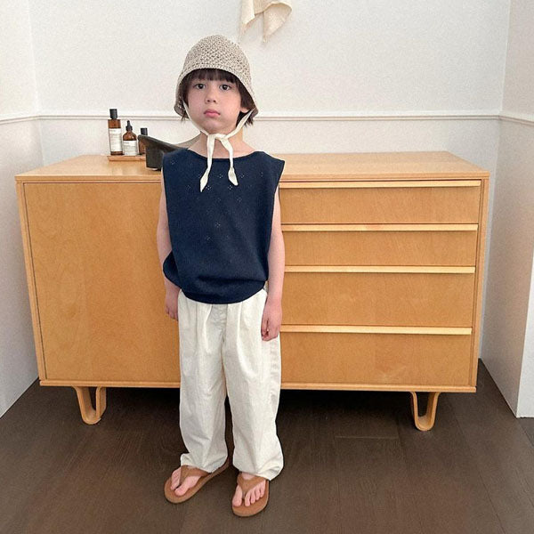 Ally Pants Korean toddler pants in cream made in Korea