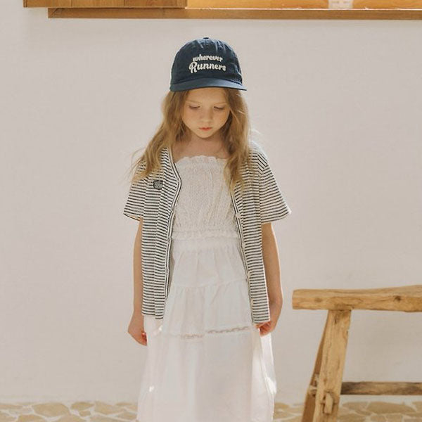 Polka Dot Tank Top Korean toddler tank top in white made in Korea
