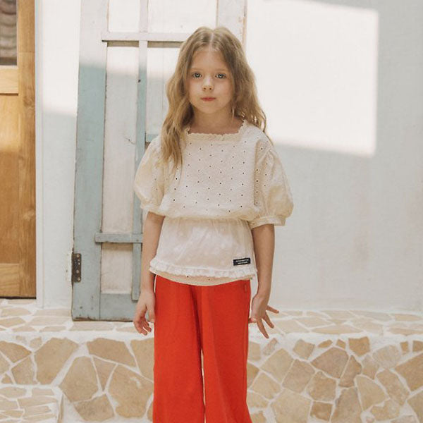 Cosmo Blouse Korean toddler blouse in white made in Korea
