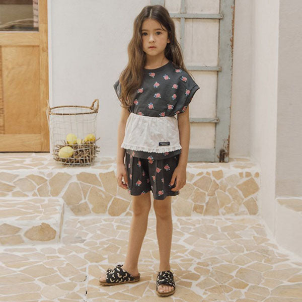 Angel Flower Pants Korean toddler pants in cream made in Korea