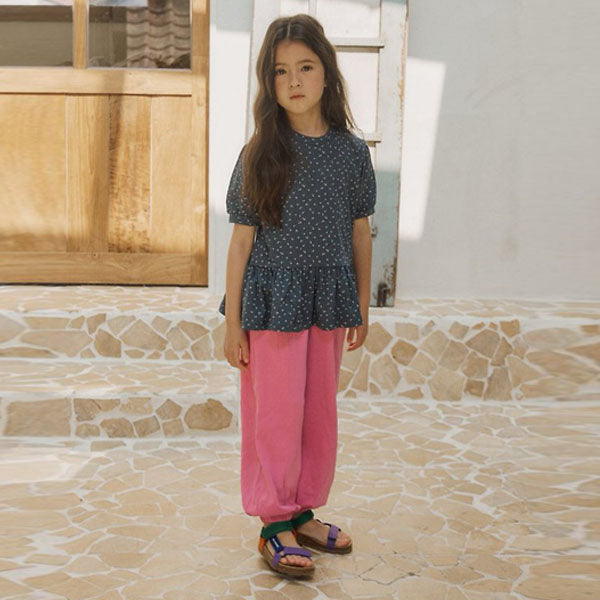 Soft Jogger Pants Korean toddler pants in red made in Korea