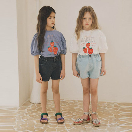 Star Denim Pants Korean toddler pants in black denim made in Korea