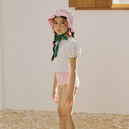 Two-Piece Swimsuit Korean toddler swimsuit in pink made in Korea