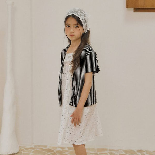 Tulip Bonnet Korean kids accessory in white made in Korea