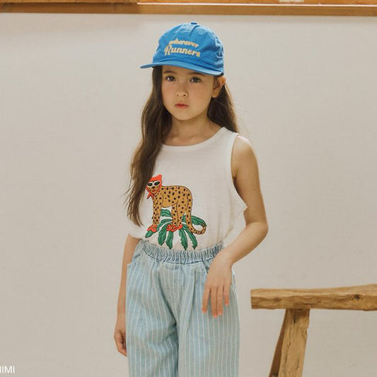 Runner Cap Korean kids accessory in beige made in Korea