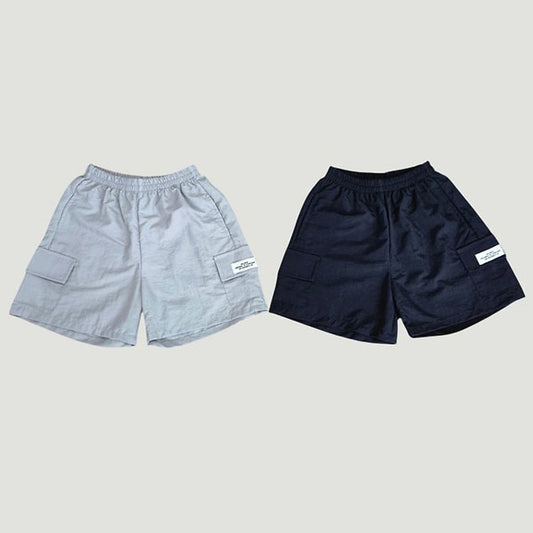 Cargo Cargo Shorts Korean toddler shorts in gray made in Korea