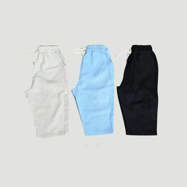Linen 8/10 Pants Korean toddler pants in natural made in Korea