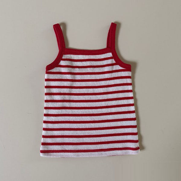 Colorful Tank Top Korean toddler tank top in red made in Korea