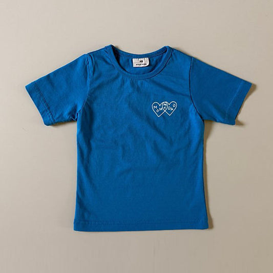 Double Heart Tee Korean toddler t-shirt in purple made in Korea