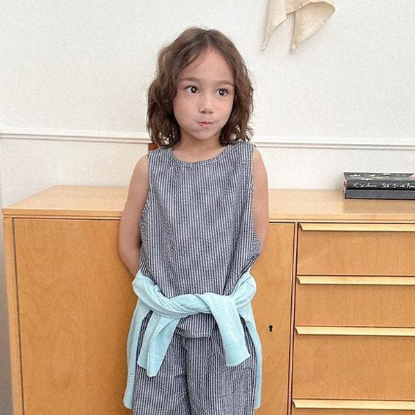 Classic Vest Korean toddler jacket in ivory made in Korea