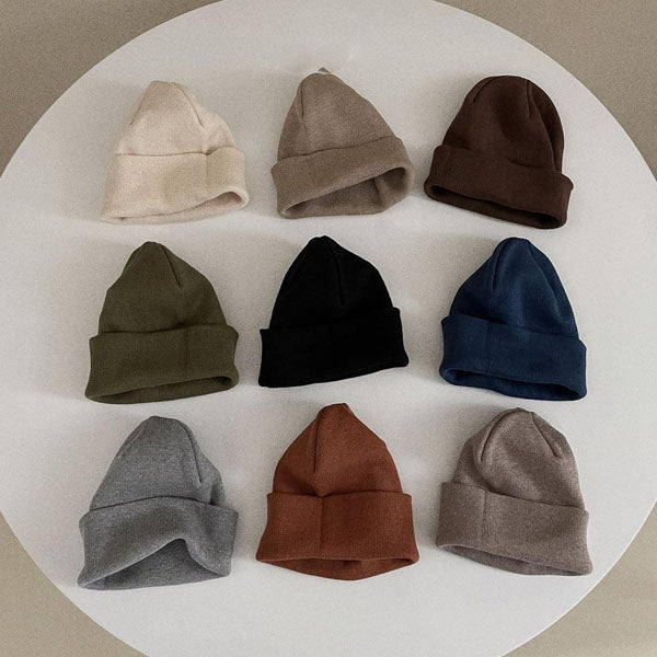 Cotton Beanie Korean kids accessory in ivory made in Korea