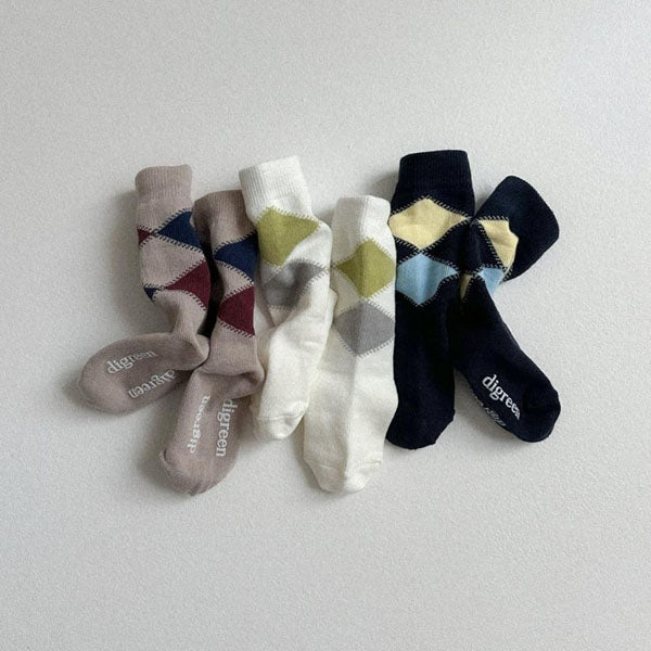 Argyle Socks Set Korean toddler set in set made in Korea