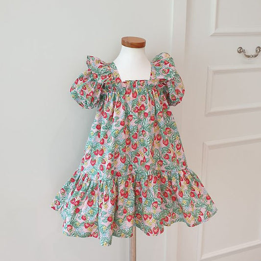 Berry Dress Korean toddler dress in one color made in Korea