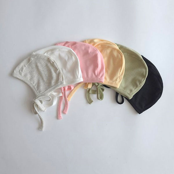 Soft Modal Bonnet Korean kids accessory in oatmeal made in Korea