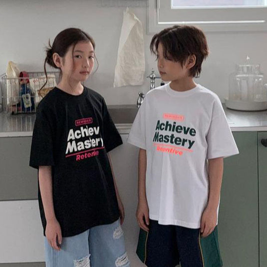 Reminder Short Sleeve Tee Korean toddler t-shirt in white made in Korea